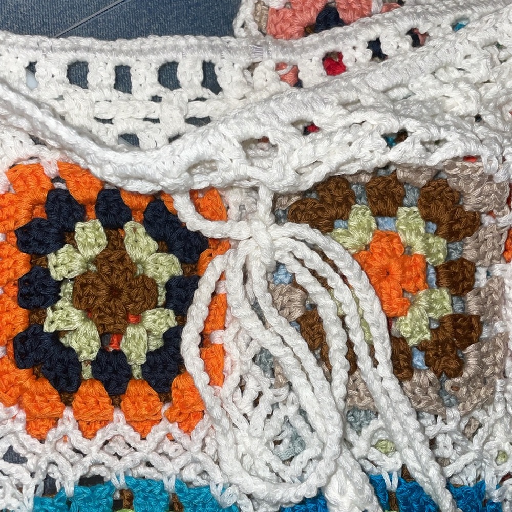 Handmade Granny Square Crochet Boho Hippie pants - Picture 11 of 12